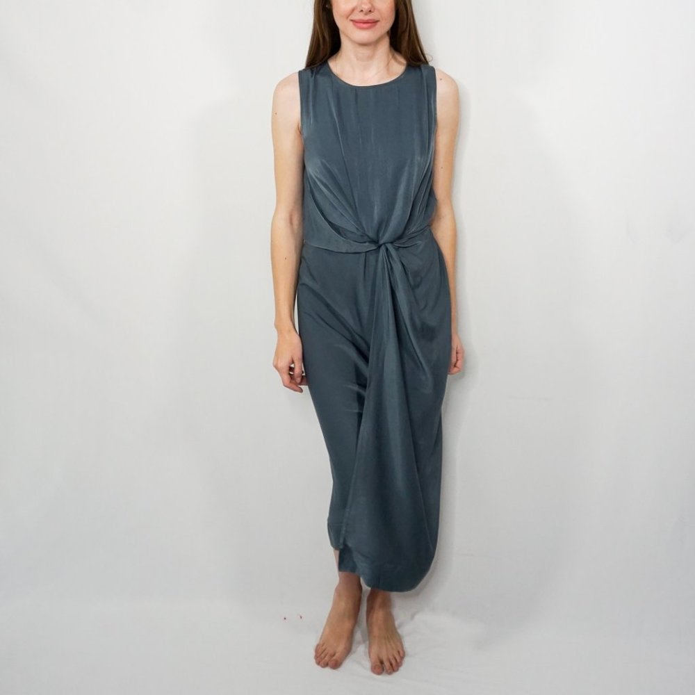EVERLY Slate Gray Nerona Draped Dress NWT - Picture 6 of 6
